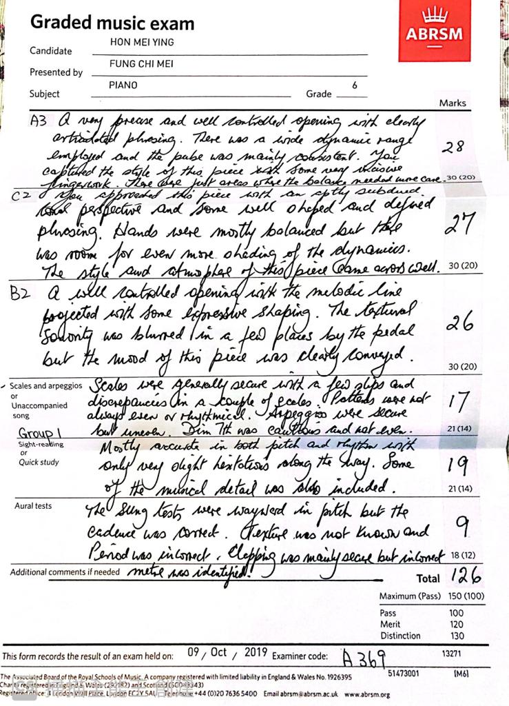 學生Grade 6 Merit